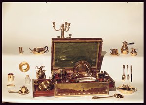 Necessaire tilhørende Napoleon I (1769-1821) (tre med gullinnlegg)